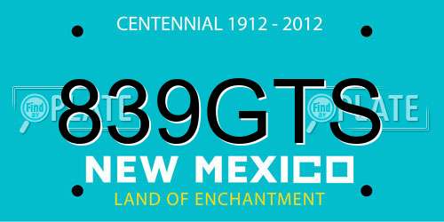 839GTS New Mexico License Plate
