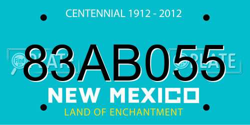 83AB055 New Mexico License Plate