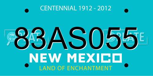 83AS055 New Mexico License Plate