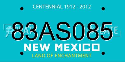 83AS085 New Mexico License Plate
