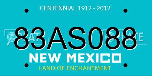83AS088 New Mexico License Plate