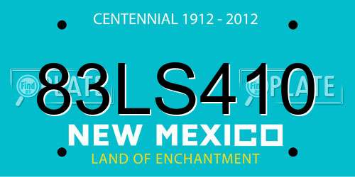 83LS410 New Mexico License Plate