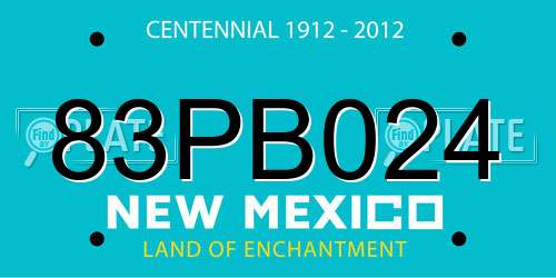 83PB024 New Mexico License Plate