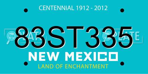 83ST335 New Mexico License Plate