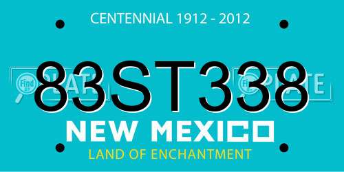 83ST338 New Mexico License Plate