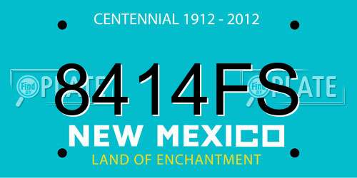 8414FS New Mexico License Plate