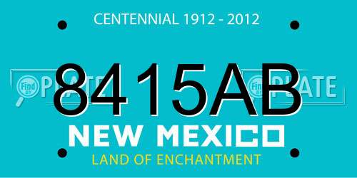 8415AB New Mexico License Plate