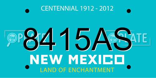 8415AS New Mexico License Plate