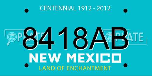 8418AB New Mexico License Plate