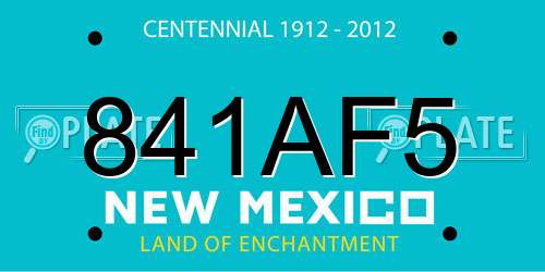 841AF5 New Mexico License Plate