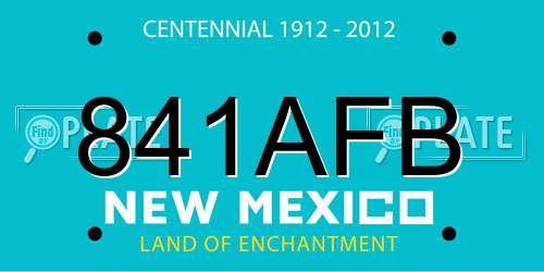 841AFB New Mexico License Plate