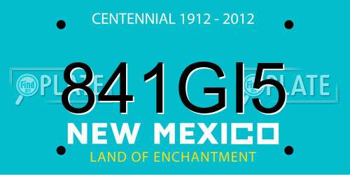 841GI5 New Mexico License Plate