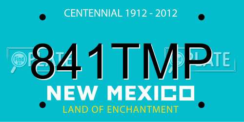 841TMP New Mexico License Plate