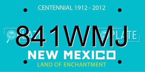 841WMJ New Mexico License Plate