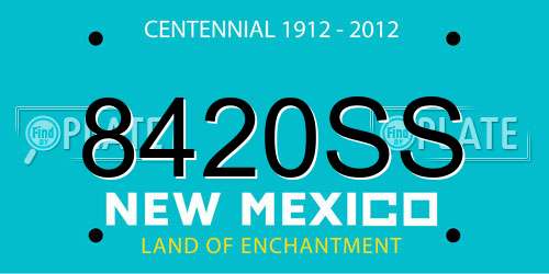 8420SS New Mexico License Plate