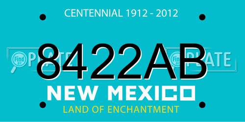 8422AB New Mexico License Plate