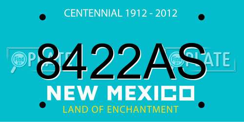 8422AS New Mexico License Plate