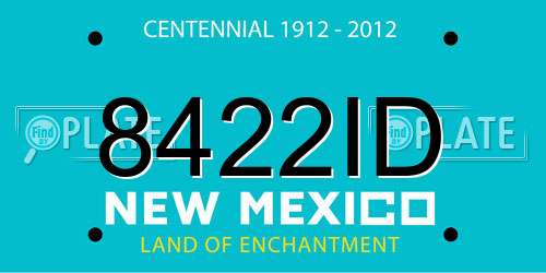8422ID New Mexico License Plate