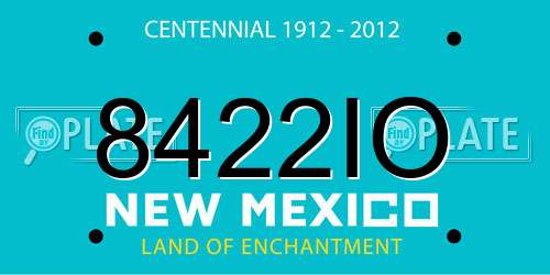 8422IO New Mexico License Plate