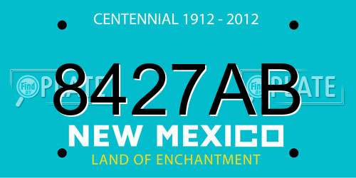 8427AB New Mexico License Plate