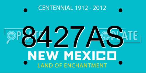 8427AS New Mexico License Plate