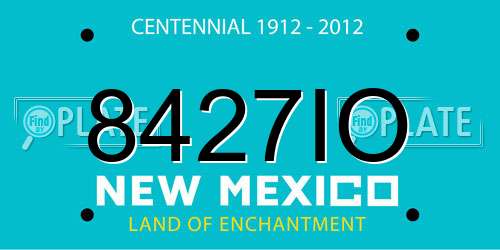 8427IO New Mexico License Plate