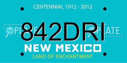 842DRI New Mexico License Plate