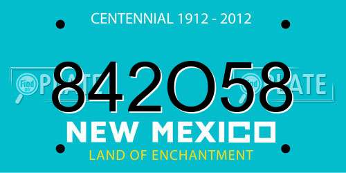 842O58 New Mexico License Plate