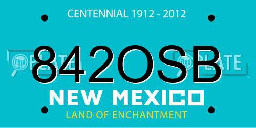 842OSB New Mexico License Plate