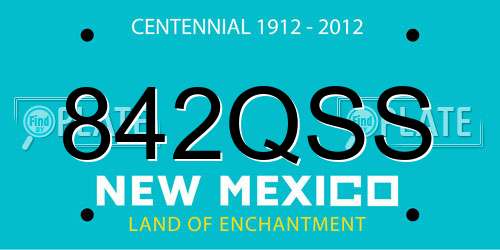 842QSS New Mexico License Plate