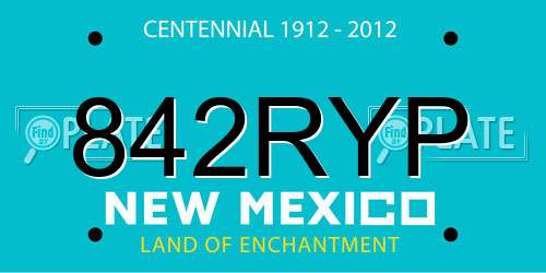 842RYP New Mexico License Plate