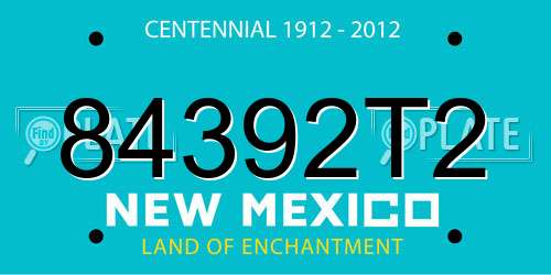84392T2 New Mexico License Plate