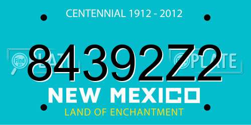 84392Z2 New Mexico License Plate