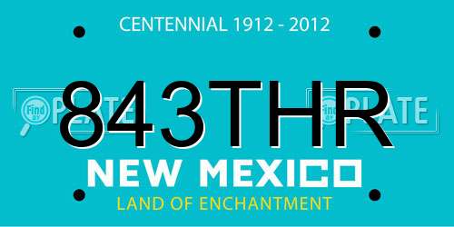 843THR New Mexico License Plate