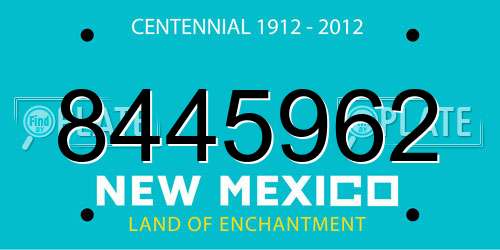 8445962 New Mexico License Plate