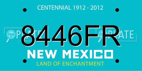 8446FR New Mexico License Plate