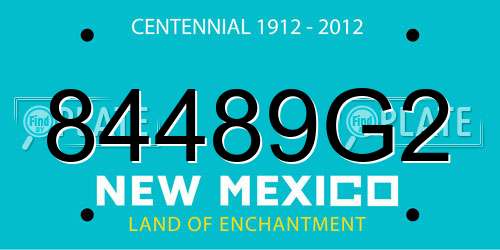 84489G2 New Mexico License Plate