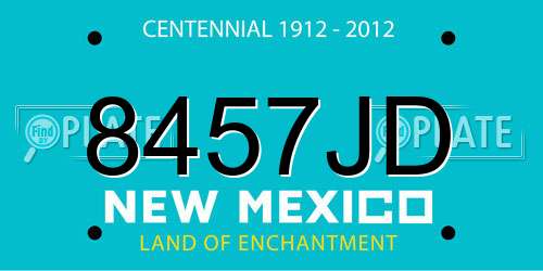 8457JD New Mexico License Plate