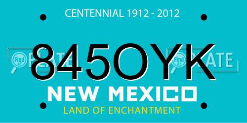 845OYK New Mexico License Plate