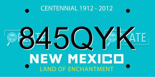 845QYK New Mexico License Plate