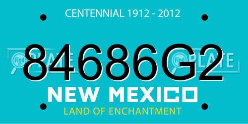 84686G2 New Mexico License Plate