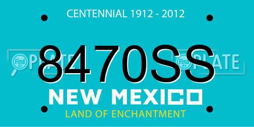 8470SS New Mexico License Plate