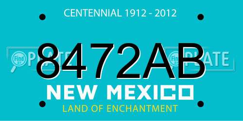 8472AB New Mexico License Plate
