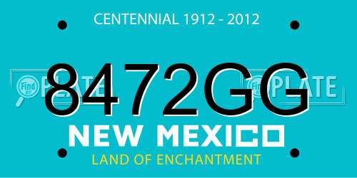 8472GG New Mexico License Plate