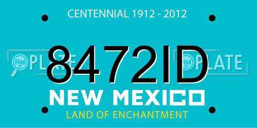 8472ID New Mexico License Plate