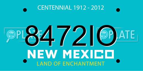 8472IO New Mexico License Plate