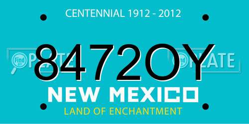 8472OY New Mexico License Plate