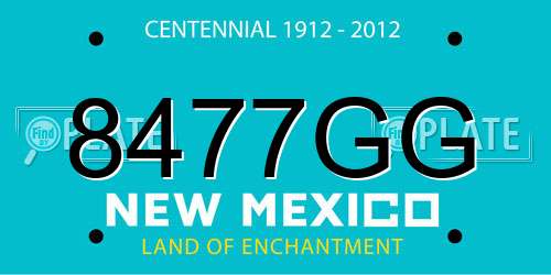 8477GG New Mexico License Plate