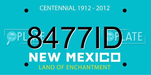 8477ID New Mexico License Plate