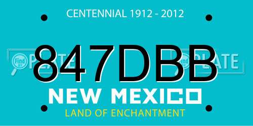 847DBB New Mexico License Plate